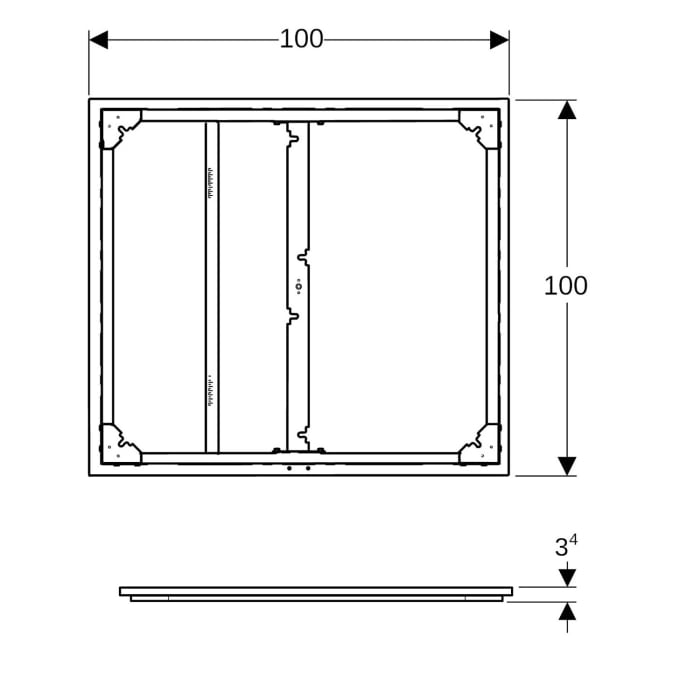 Geberit Duofix Installationsrahmen 100x100cm