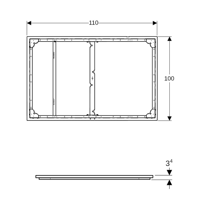 Geberit Duofix Installationsrahmen 110x100cm