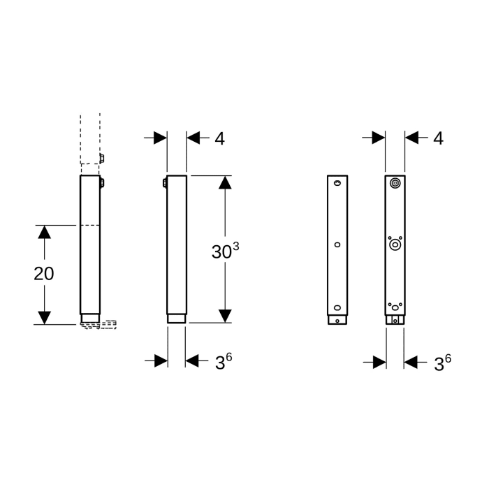 Geberit Duofix Set Füßverlängerungen 20 cm