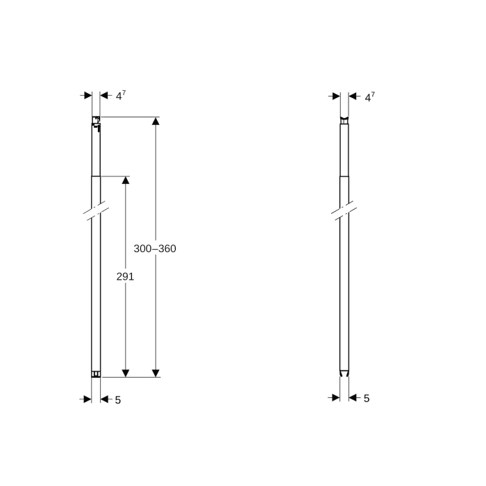 Geberit Duofix Systemständer raumhoch 300-360 cm