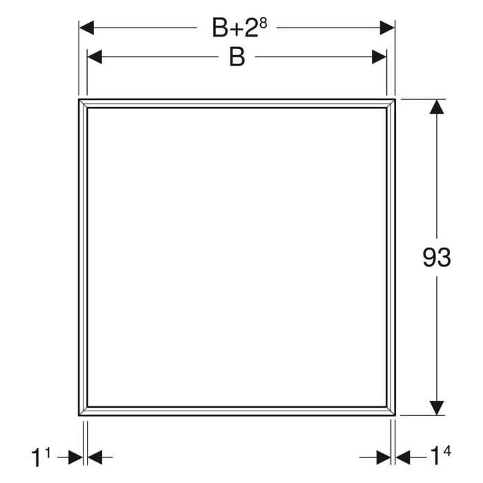 Geberit Abdeckrahmen für ONE Spiegelschrank UP-Montage, 120 cm
