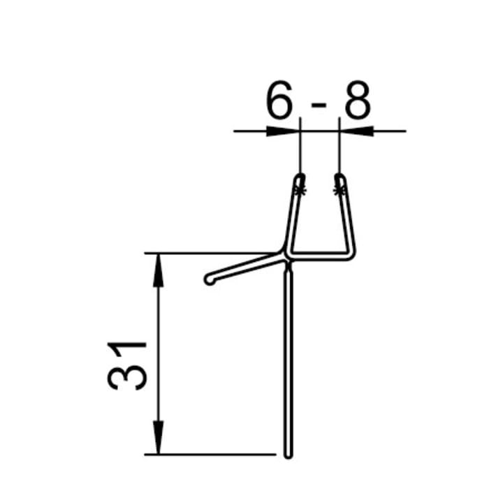 GEO Wasserabweisprofil waagerecht, 100 cm