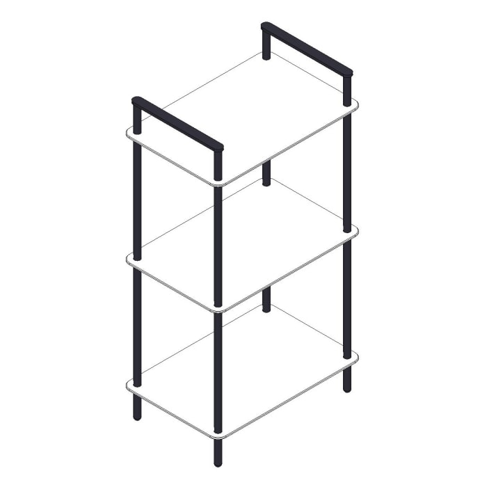 Giese Badregal Mobila mit 3 Glasböden