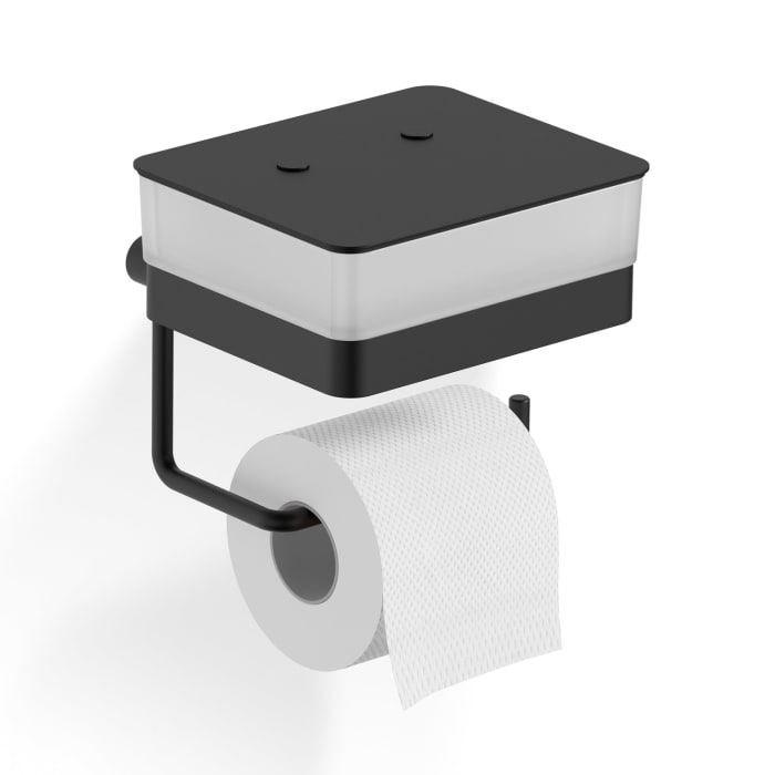 Giese von der Rolle WC-Duo Glasbehälter und Papierhalter, Wandmodell