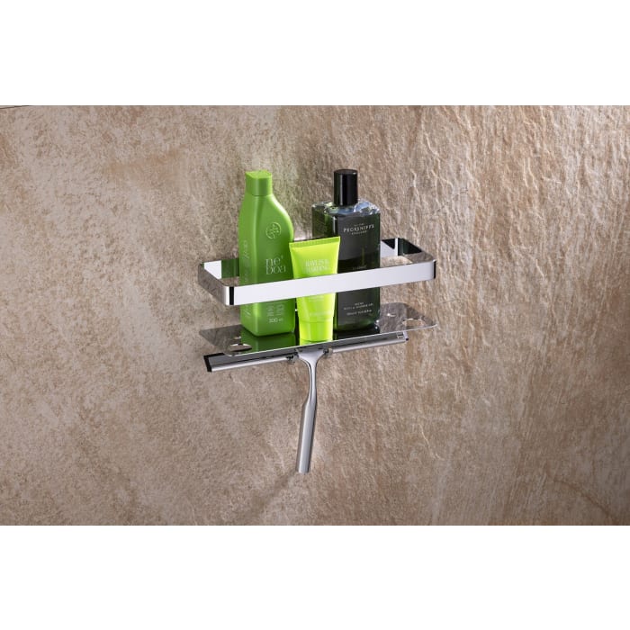 Giese Newport Duschkorb mit Halter für Rasierer und Glasabzieher