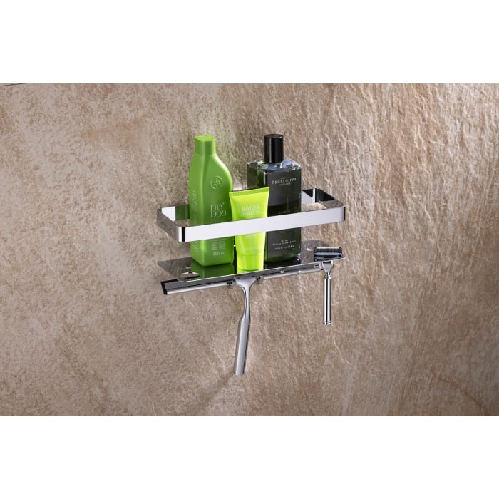 Giese Newport Duschkorb mit Halter für Rasierer und Glasabzieher