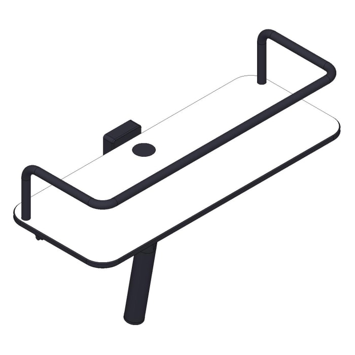 Giese Gifix 21. Dusch Konsole mit hoher Reling, Haken und Wischer