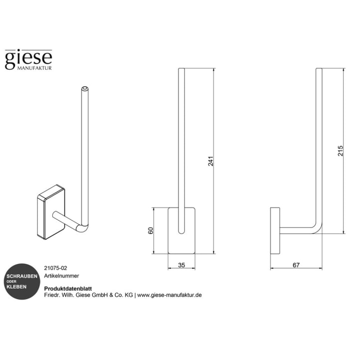 Giese Gifix 21. Ersatzpapierhalter