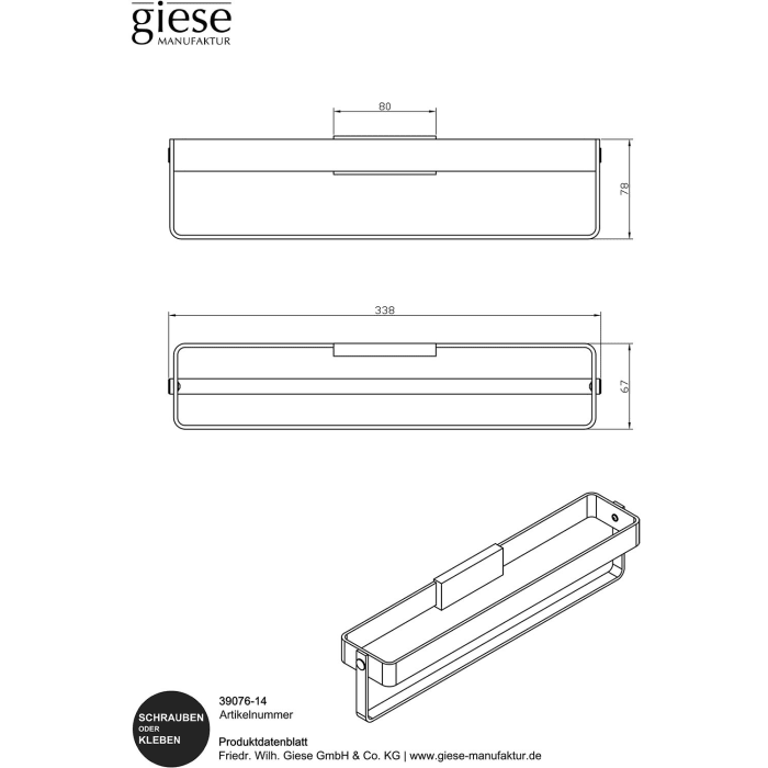 Giese gifix tono Gästehandtuchhalter
