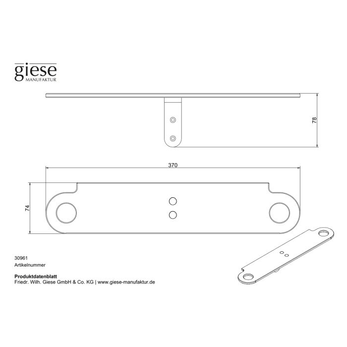 Giese Slimboard mit Halter für Rasierer