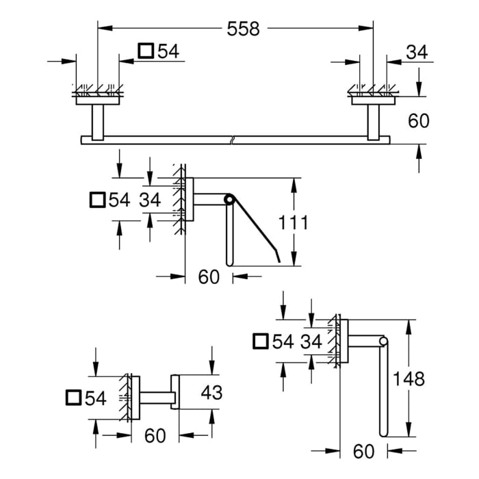GROHE Start Cube Bad-Set 4 in 1