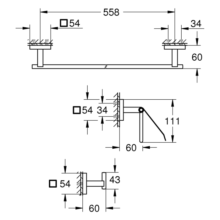 GROHE Start Cube Bad-Set 3 in 1