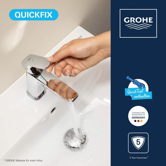 GROHE Dice Einhebelmischer ES Waschtisch M-SIZE PushOp