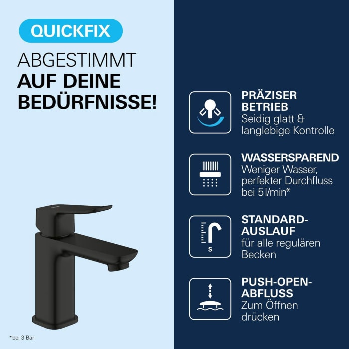 GROHE Dice Einhebelmischer Waschtisch S-SIZE PushOp