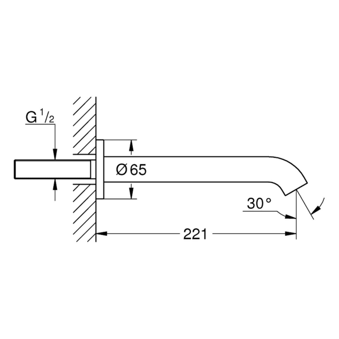 GROHE Essence New Wanneneinlauf Außengewinde 1/2