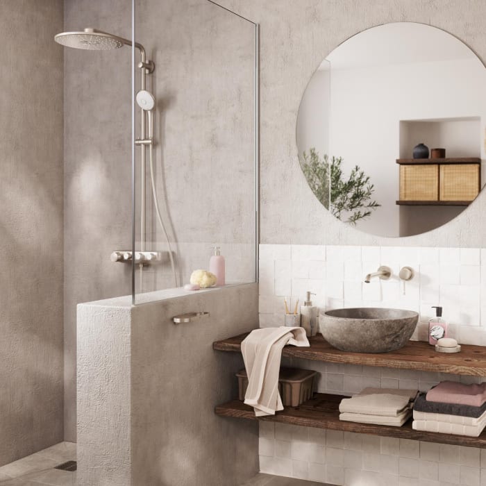 GROHE Essence New 2-Loch Waschtischbatterie mit langem Auslauf