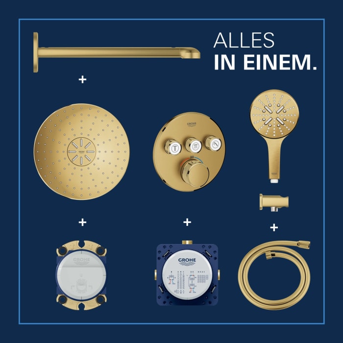GROHE Grohtherm SmartControl Thermostat Fertigmontageset, runde Ausführung
