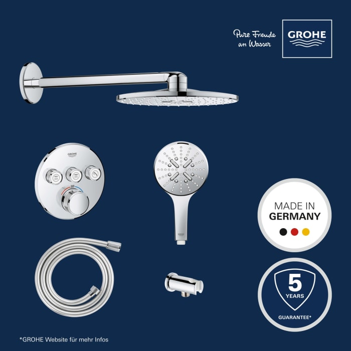 GROHE Grohtherm SmartControl Thermostat Fertigmontageset, runde Ausführung