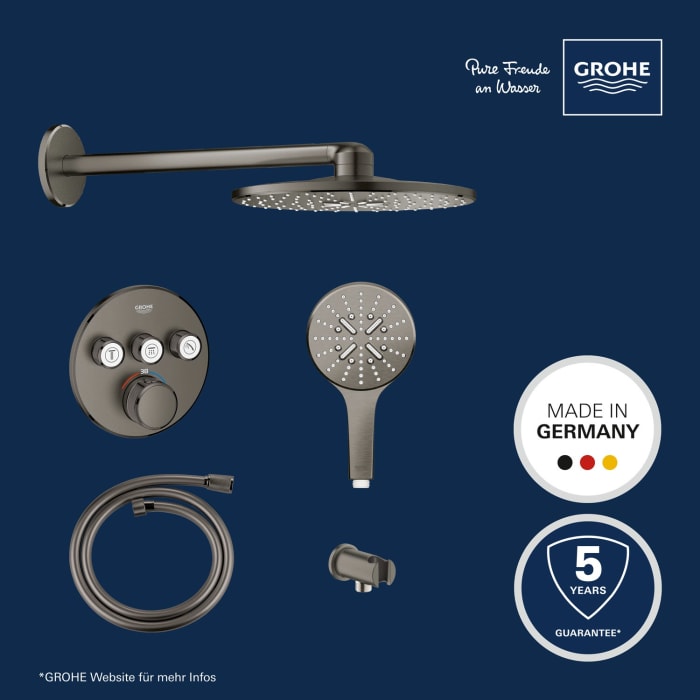 GROHE Grohtherm SmartControl Thermostat Fertigmontageset, runde Ausführung