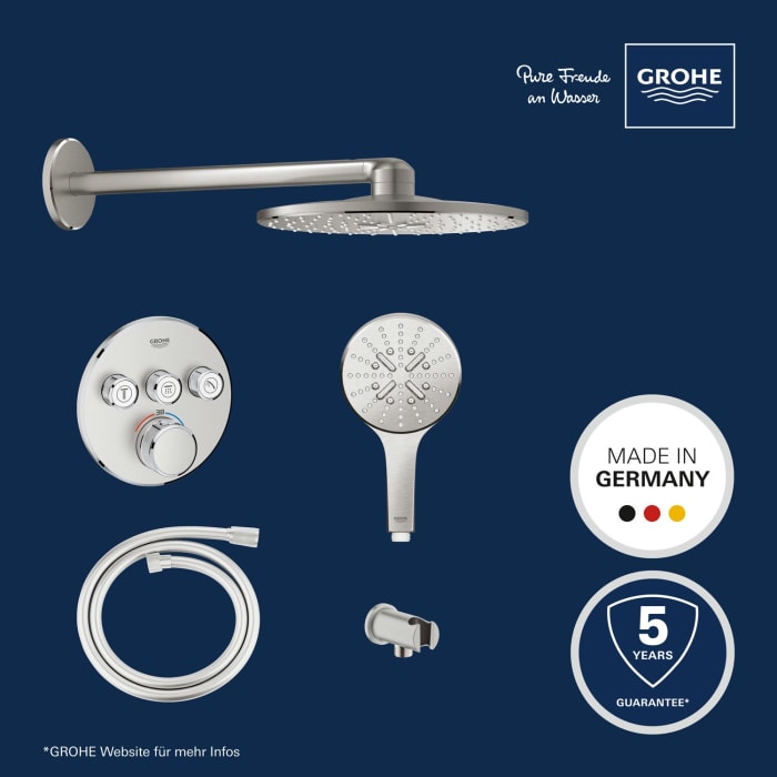 GROHE Grohtherm SmartControl Thermostat Fertigmontageset, runde Ausführung
