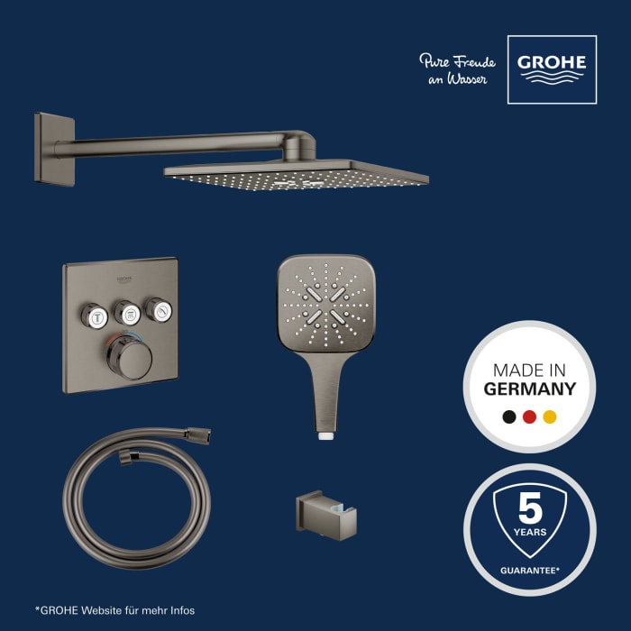 GROHE Grohtherm SmartControl Thermostat Fertigmontageset, eckige Ausführung