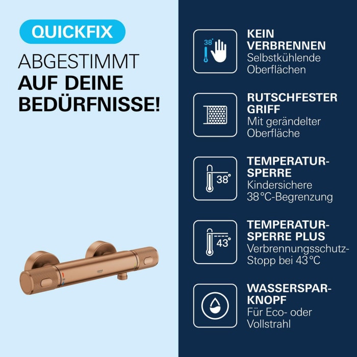 GROHE Precision Feel Thermostat-Brausebatterie, 1/2