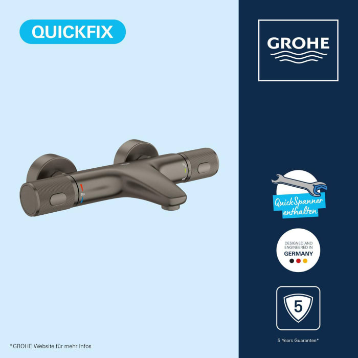 GROHE Precision Feel Thermostat-Wannenbatterie mit S-Anschlüssen