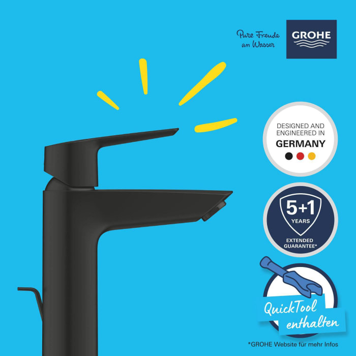 GROHE Start Einhand-Waschtischbatterie M-Size mit Zugstangen-Ablaufgarnitur