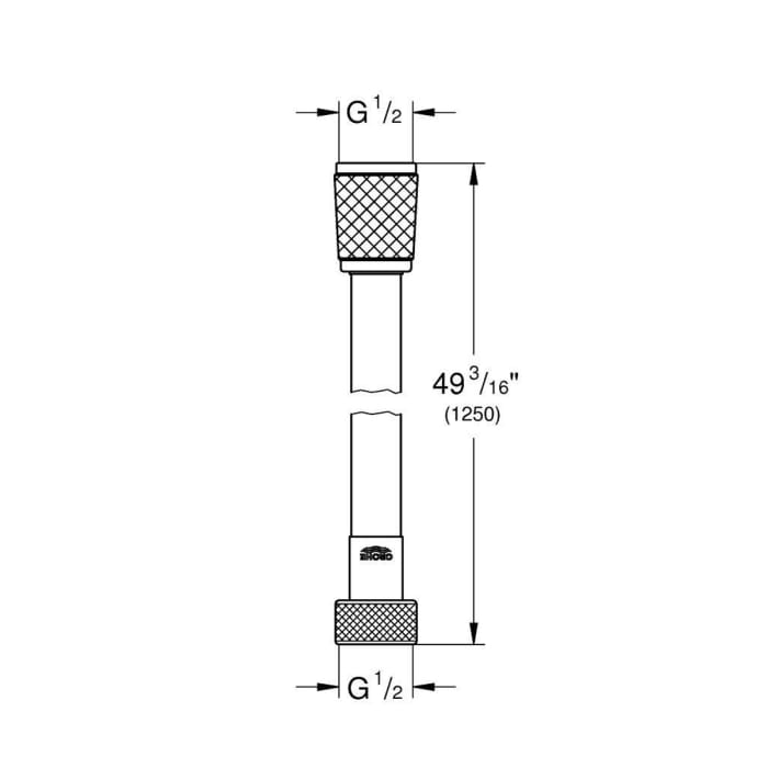 GROHE VitalioFlex Silver Brauseschlauch 125 cm