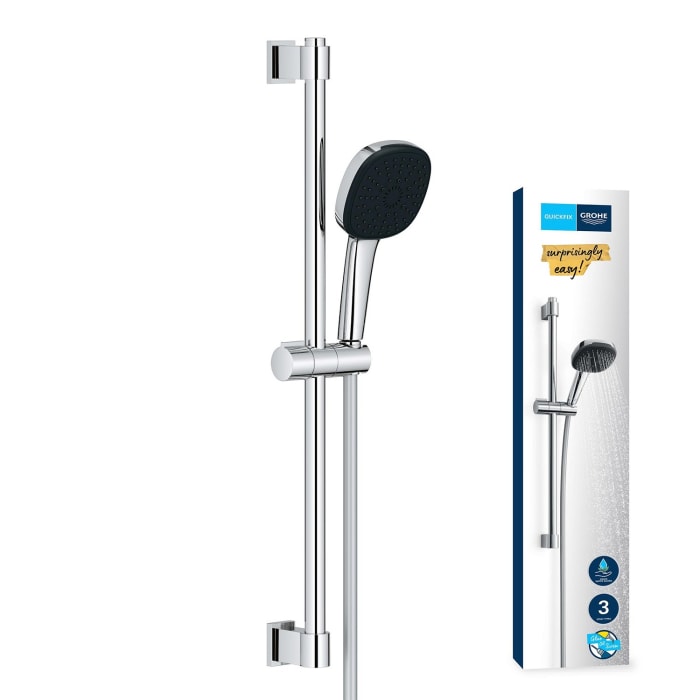 GROHE Vitalio Comfort 110 Brausestangenset 60 cm mit 3 Strahlarten