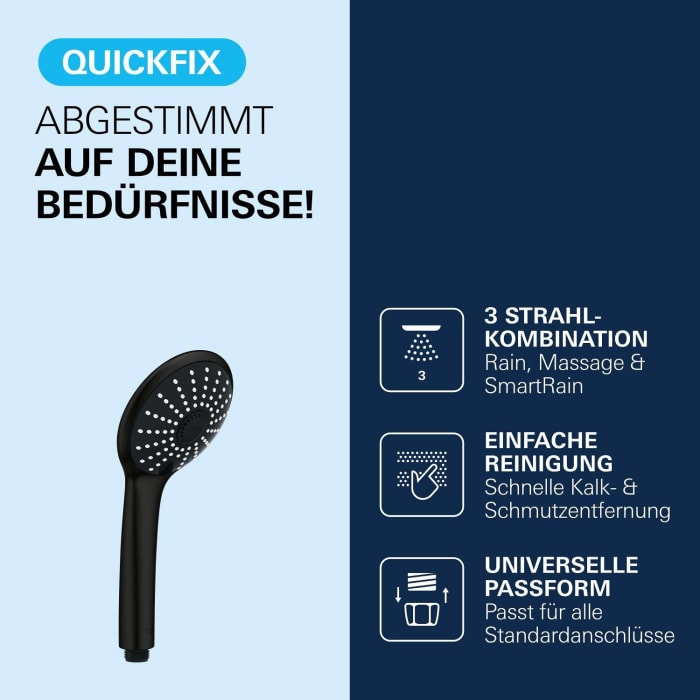 GROHE Vitalio Joy 110 Massage Handbrause mit 3 Strahlarten