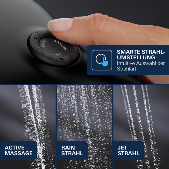 GROHE Vitalio SmartActive 130 Cube Handbrause mit 3 Strahlarten