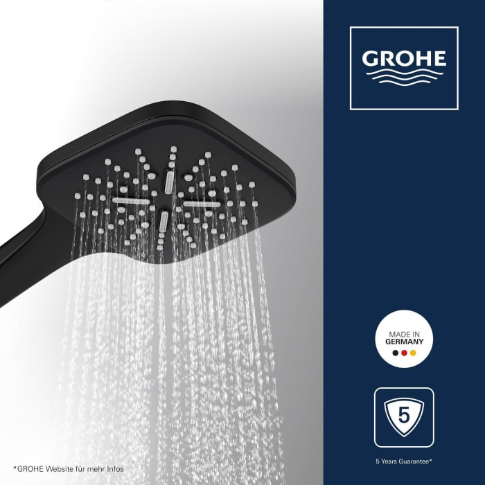 GROHE Vitalio SmartActive 130 Cube Handbrause mit 3 Strahlarten