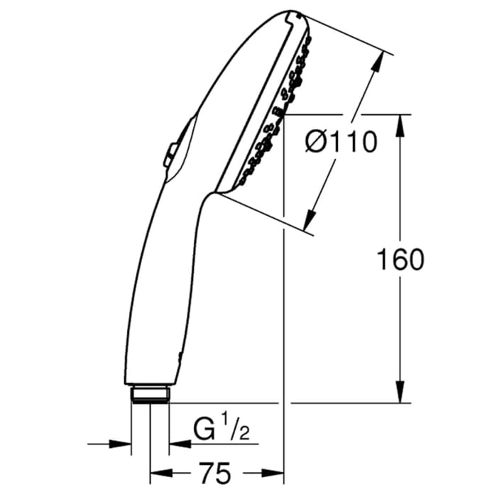 GROHE Vitalio Start 110 Handbrause mit 3 Strahlarten