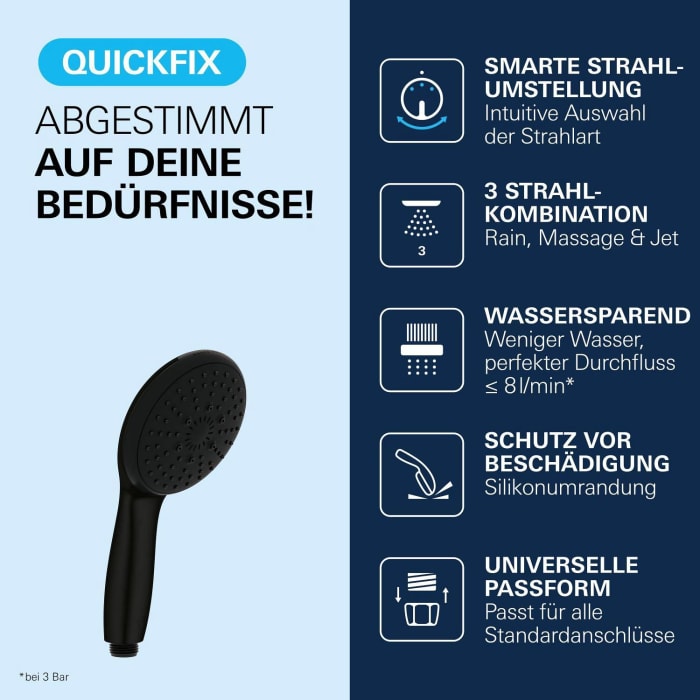 GROHE Vitalio Start 110 Handbrause mit 3 Strahlarten