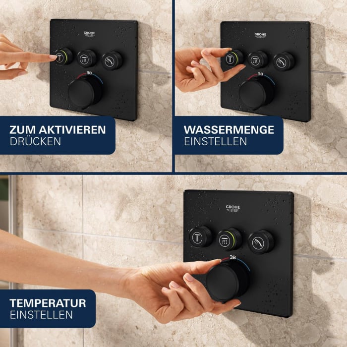 GROHE Precision SmartControl Duschsystem UP, mit Vitalio SmartActive 310, eckig