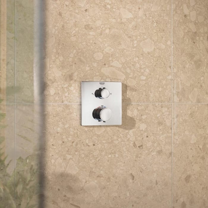 GROHE Precision Duschsystem Unterputz mit Vitalio Rain Mono 310, eckig