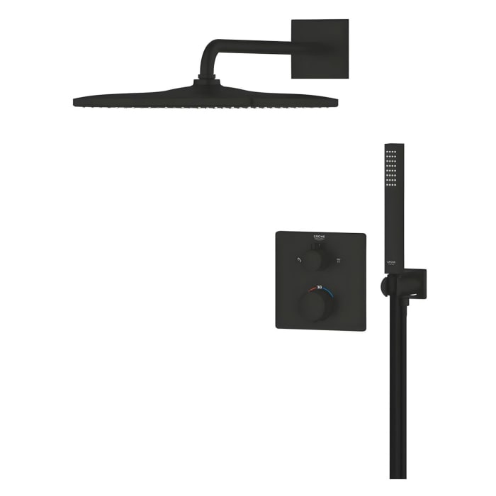 GROHE Precision Duschsystem Unterputz mit Vitalio Rain Mono 310, eckig