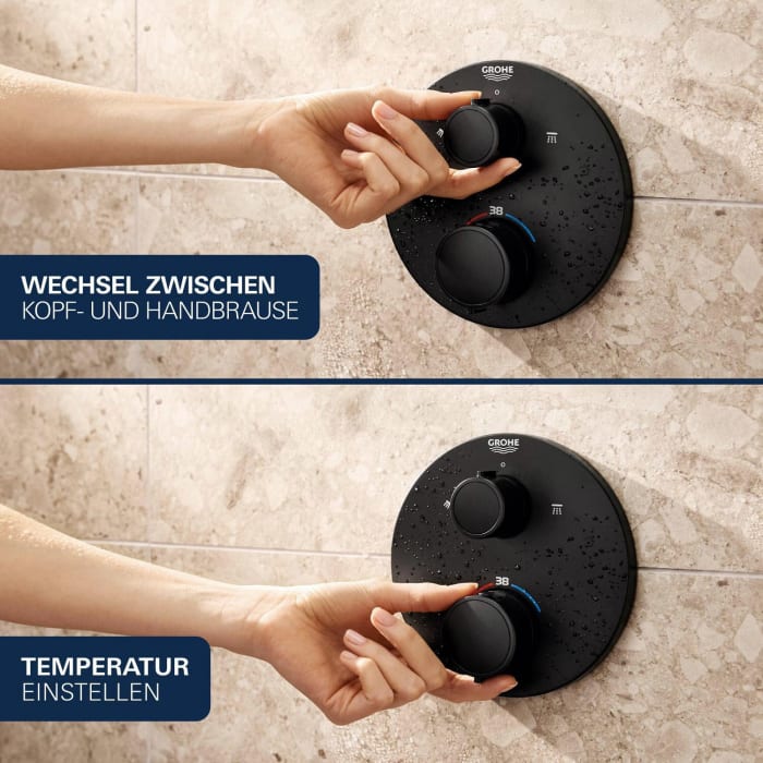 GROHE Precision Duschsystem Unterputz mit Vitalio Rain Mono 310, rund