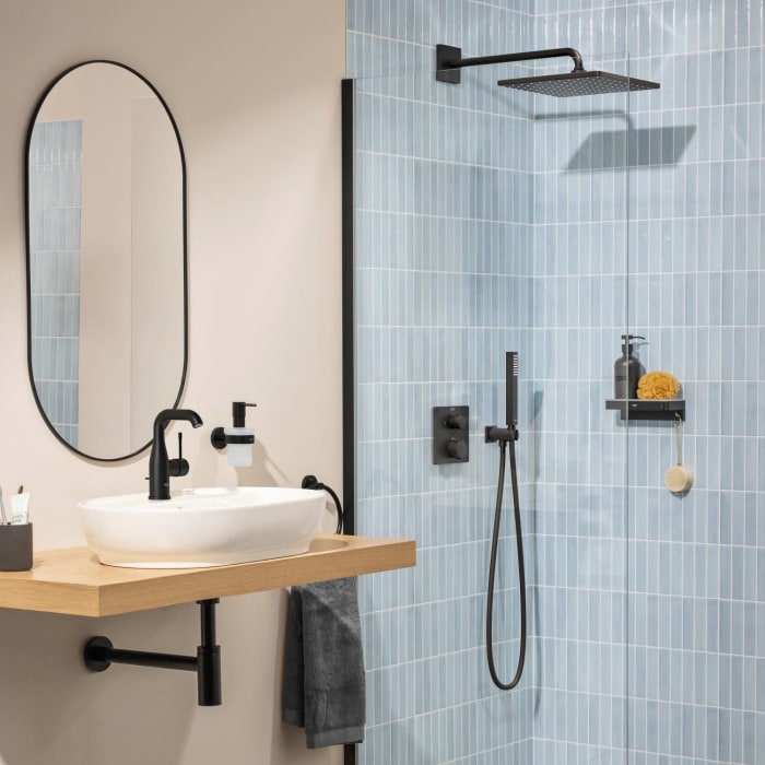 GROHE Precision Duschsystem Unterputz mit Vitalio Rain Mono 310, eckig