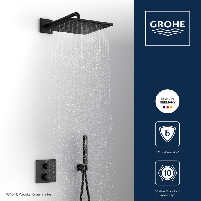 GROHE Precision Duschsystem Unterputz mit Vitalio Rain Mono 310, eckig