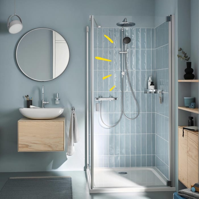 GROHE Vitalio Start 250 Flex Duschsystem mit Umstellung, Wandmontage
