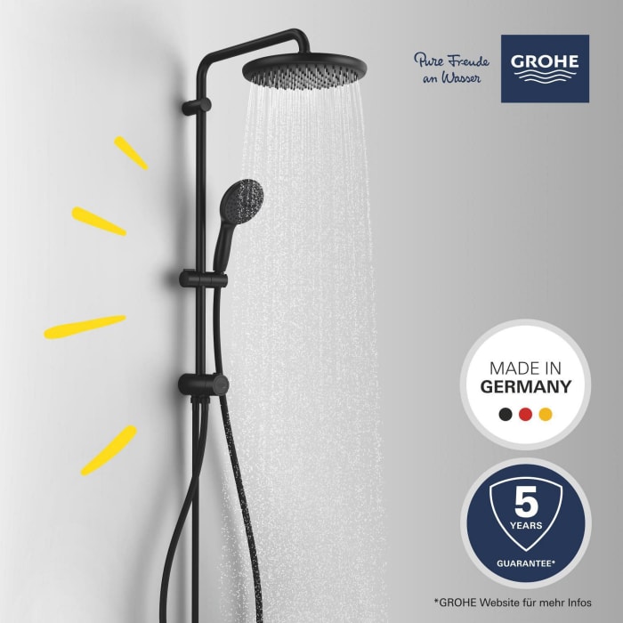 GROHE Vitalio Start 250 Flex Duschsystem mit Umstellung, Wandmontage