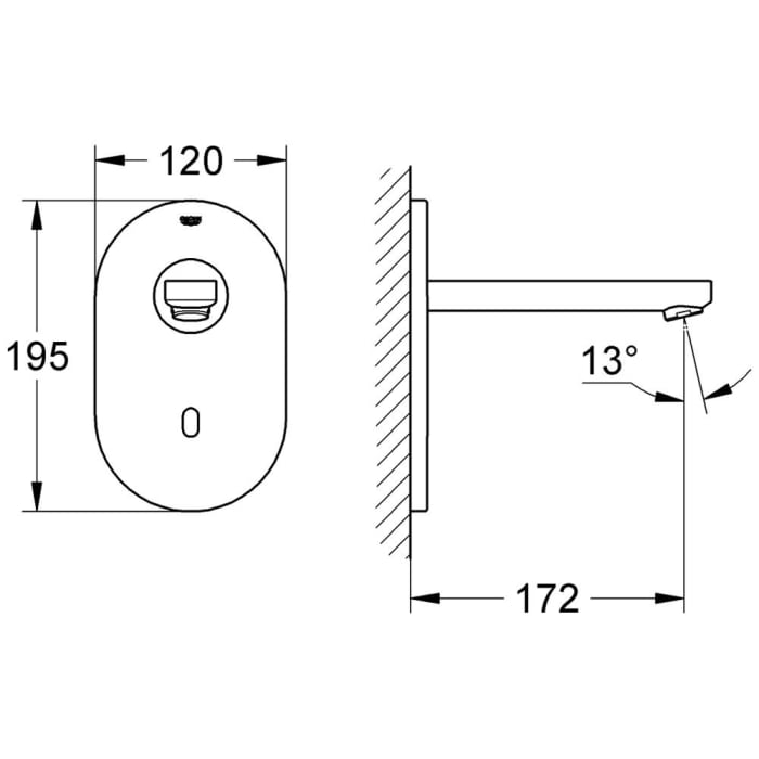 GROHE Euroeco CE Wandbatterie