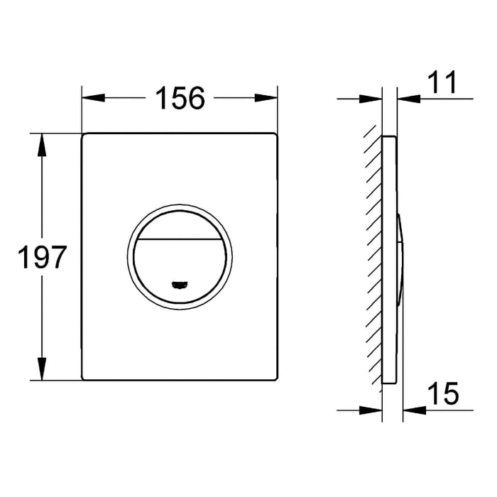 GROHE Sail Abdeckplatte
