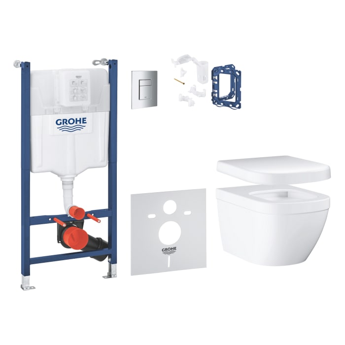 GROHE Solido 5 in 1-Set für Wand-WC mit Euro-Keramik, Bauhöhe 113,5 cm