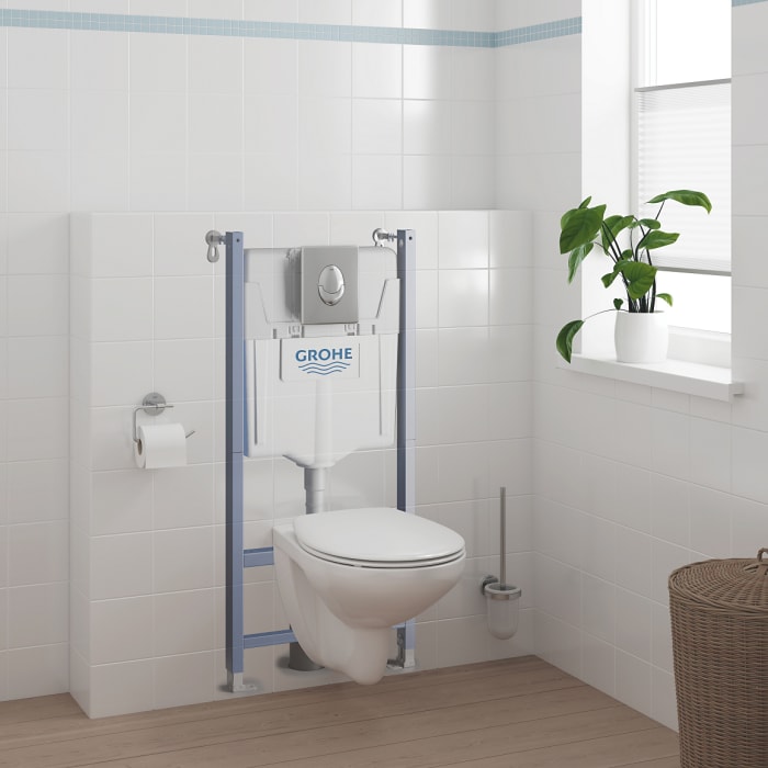GROHE Solido 5 in 1-Set für Wand-WC mit Bau-Keramik, Bauhöhe 113,5 cm