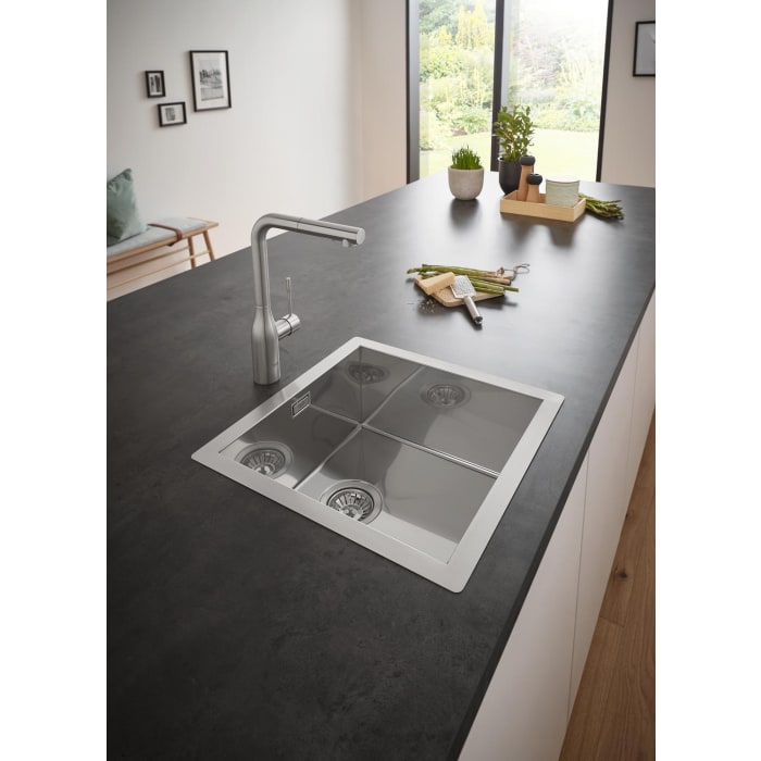 GROHE Essence Neu Einhand-Spültischbatterie mit herausziehbarer Dual Spülbrause