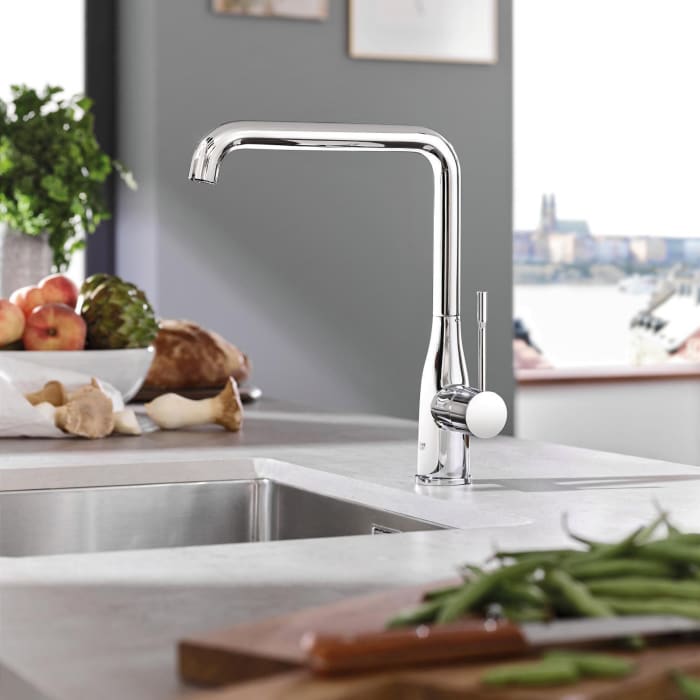 GROHE Essence New Einhand-Spültischbatterie mit L-Auslauf