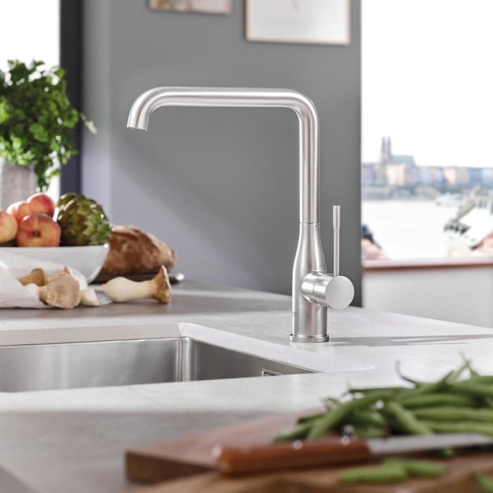 GROHE Essence New Einhand-Spültischbatterie mit L-Auslauf